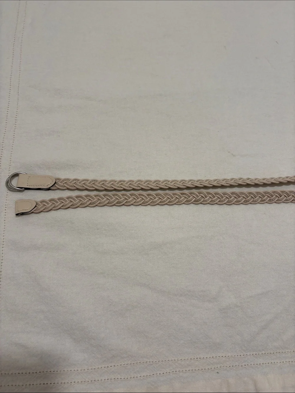 Off White Woven Belt